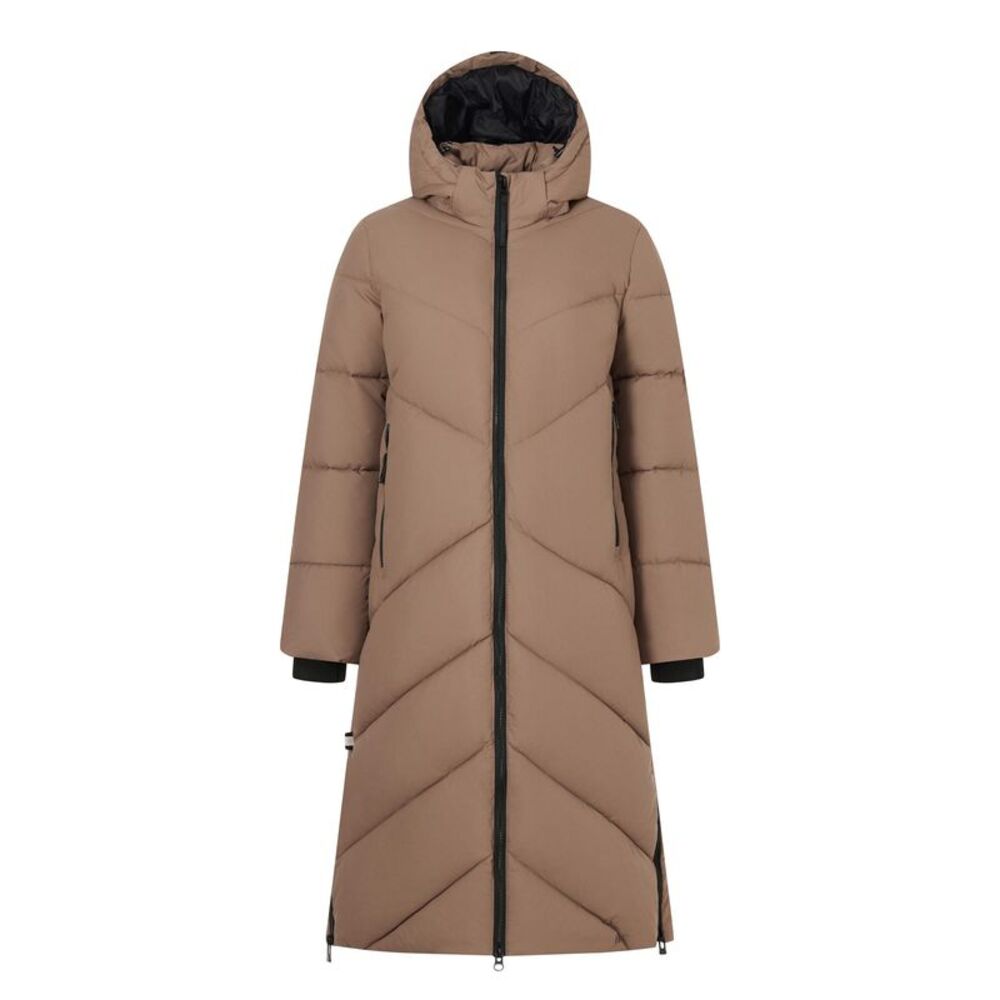 Regatta Womens/Ladies Merida Long Length Padded Jacket / Mocha